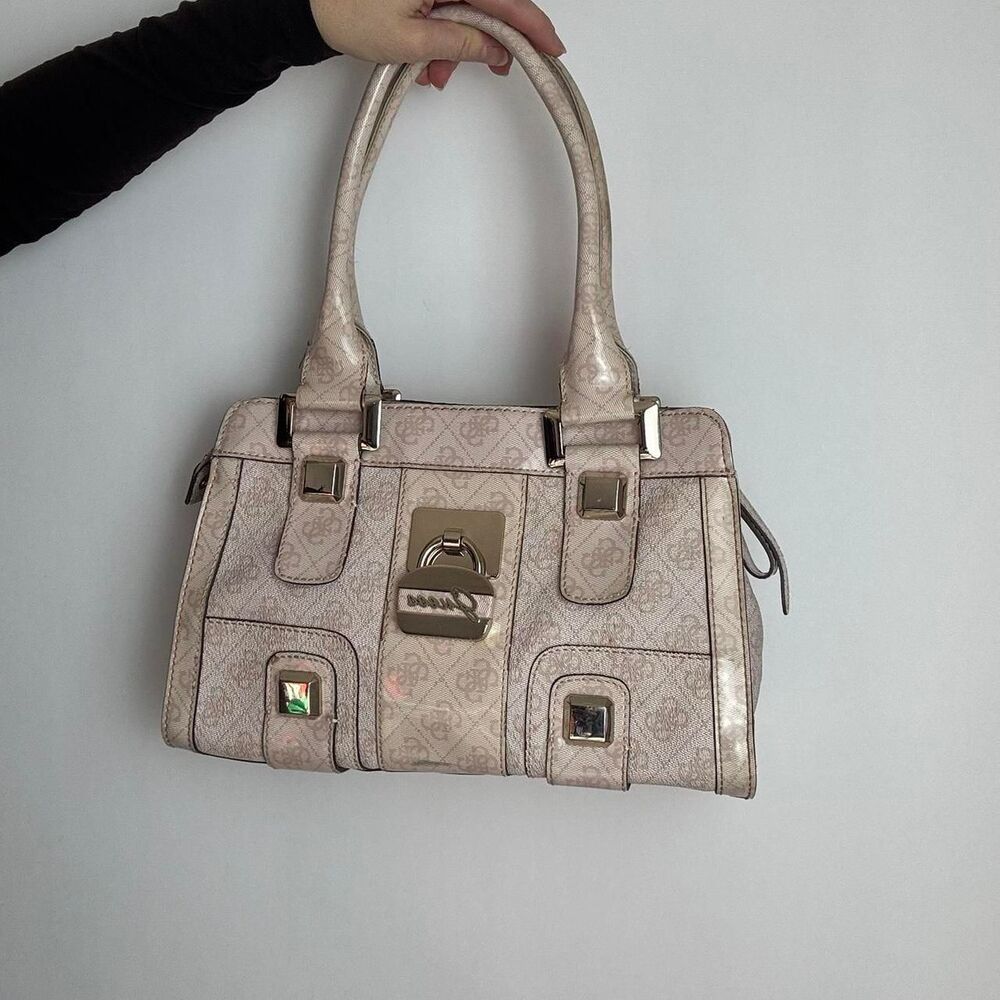 Guess Women's Cream and Tan Bag
